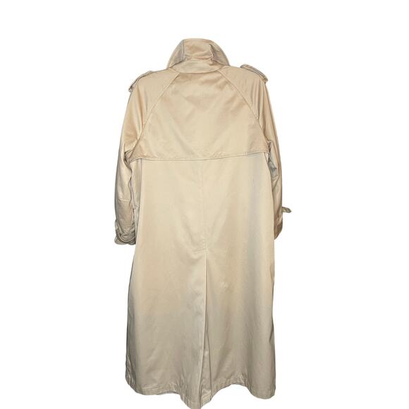 VTG London Fog Trench Coat Women’s 18 R (Fits L/XL 14-16) Classic Tan Long Coat - Picture 12 of 12